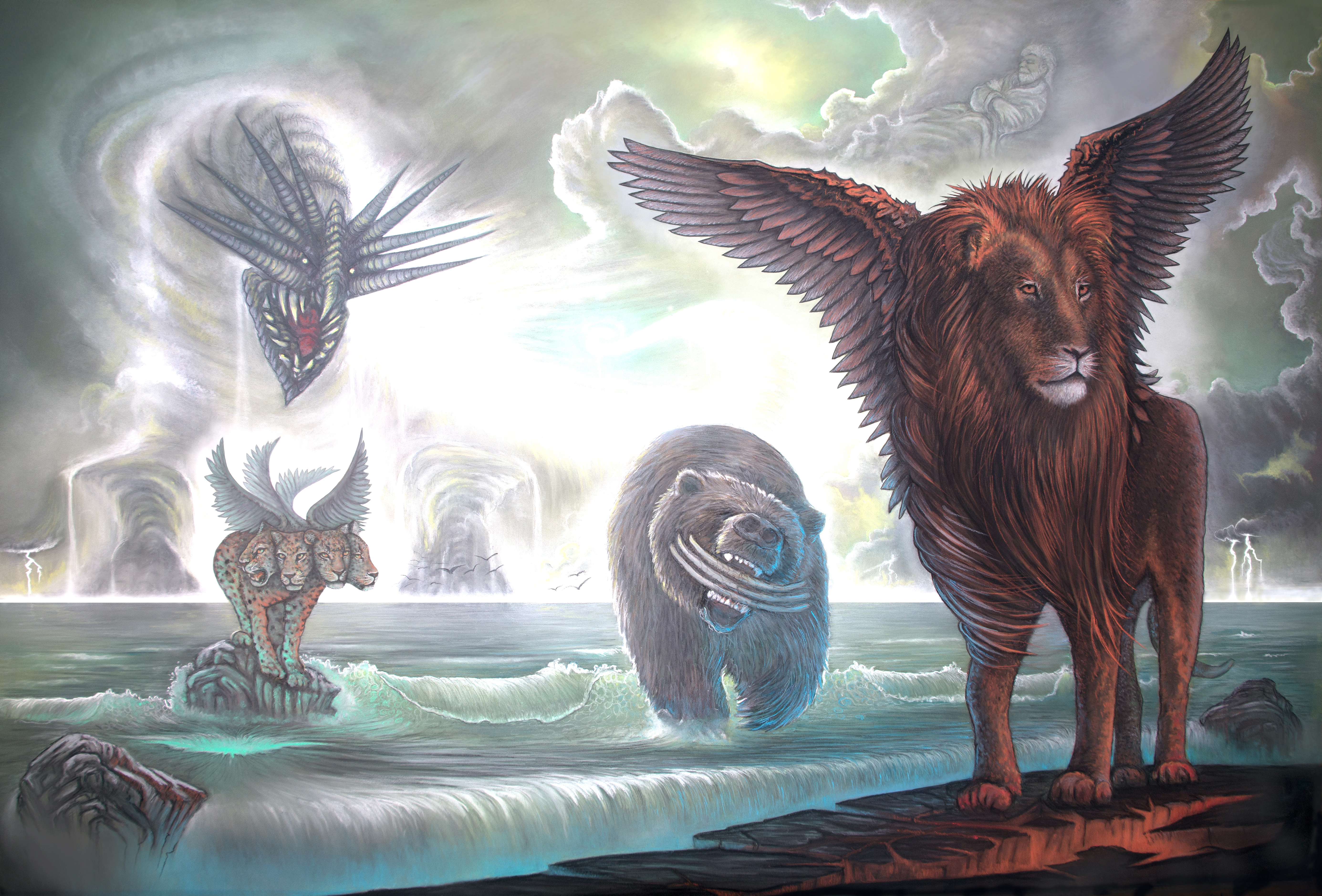 Four Great Beasts from the Sea (Daniel 7:1-7)